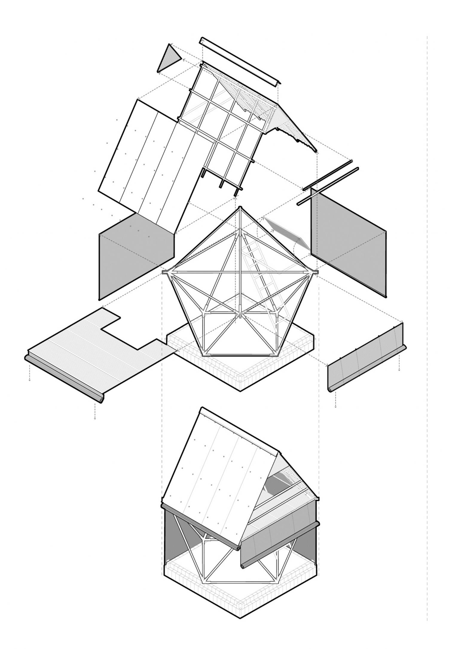 Estructuras modulares Khudi Bari