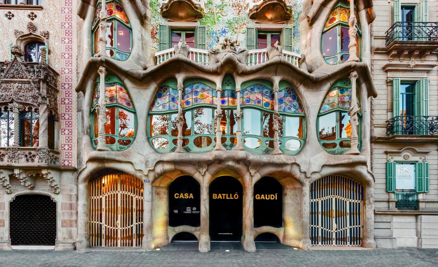 Contemporary art gallery at Casa Batlló in Barcelona
