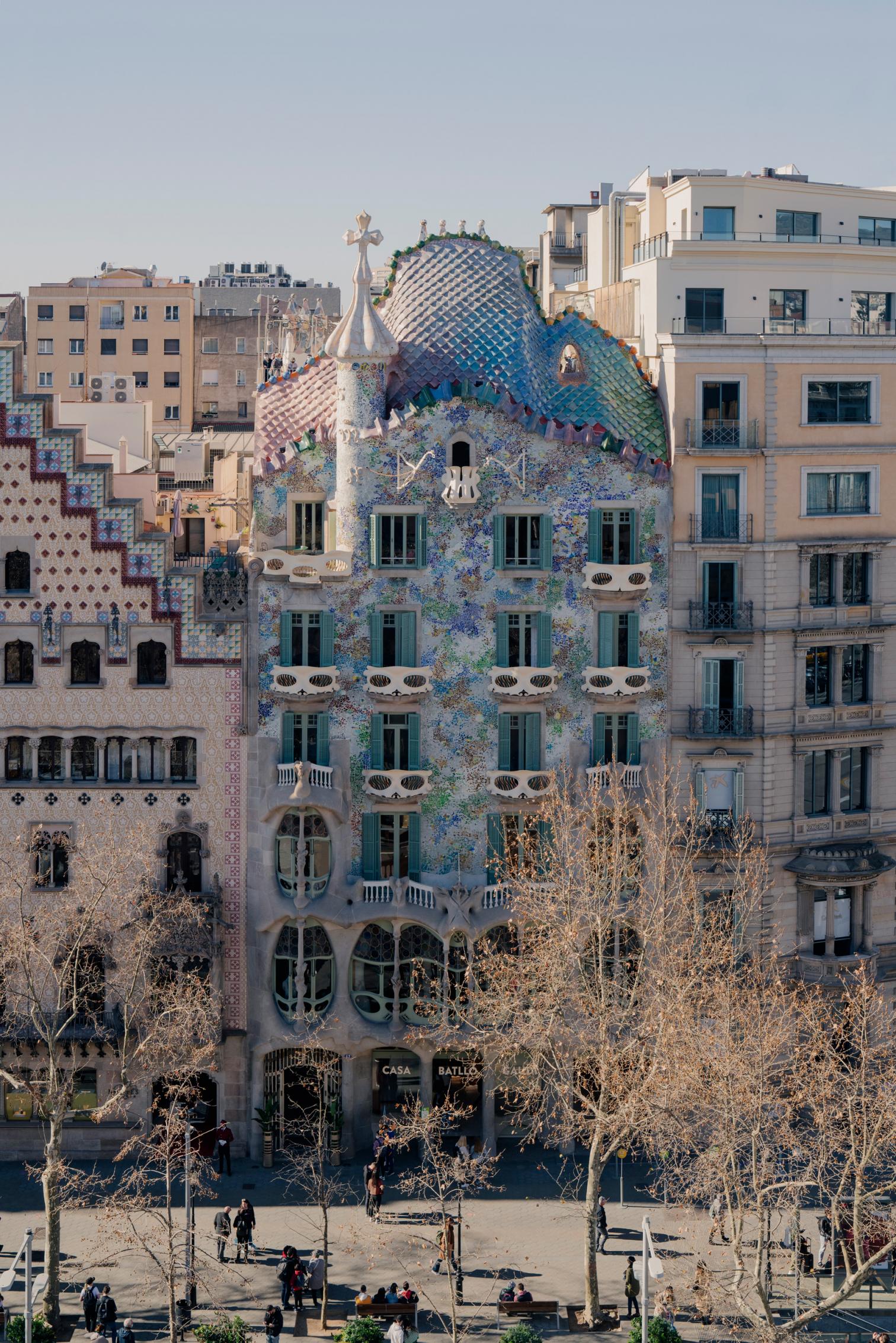 Contemporary art gallery at Casa Batlló in Barcelona