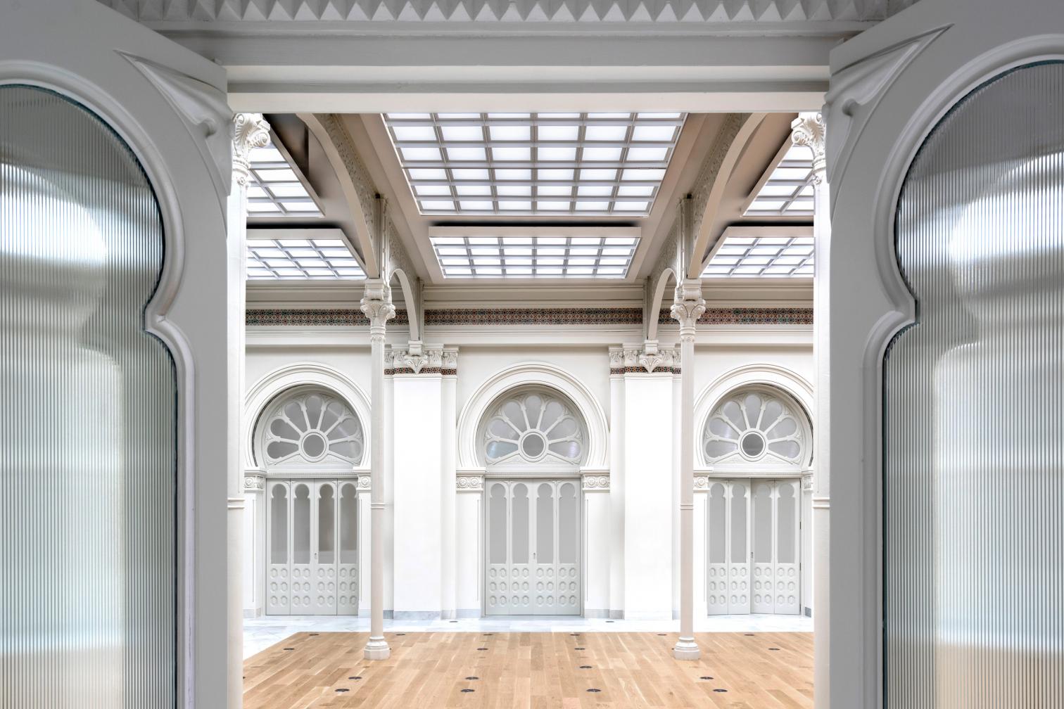 Salón de cobradores en el Banco de España