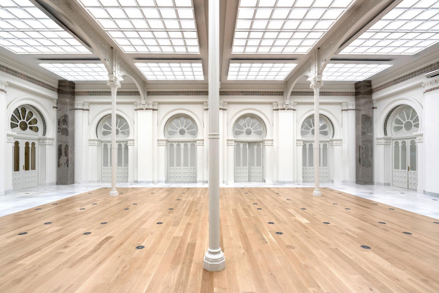 Salón de cobradores en el Banco de España