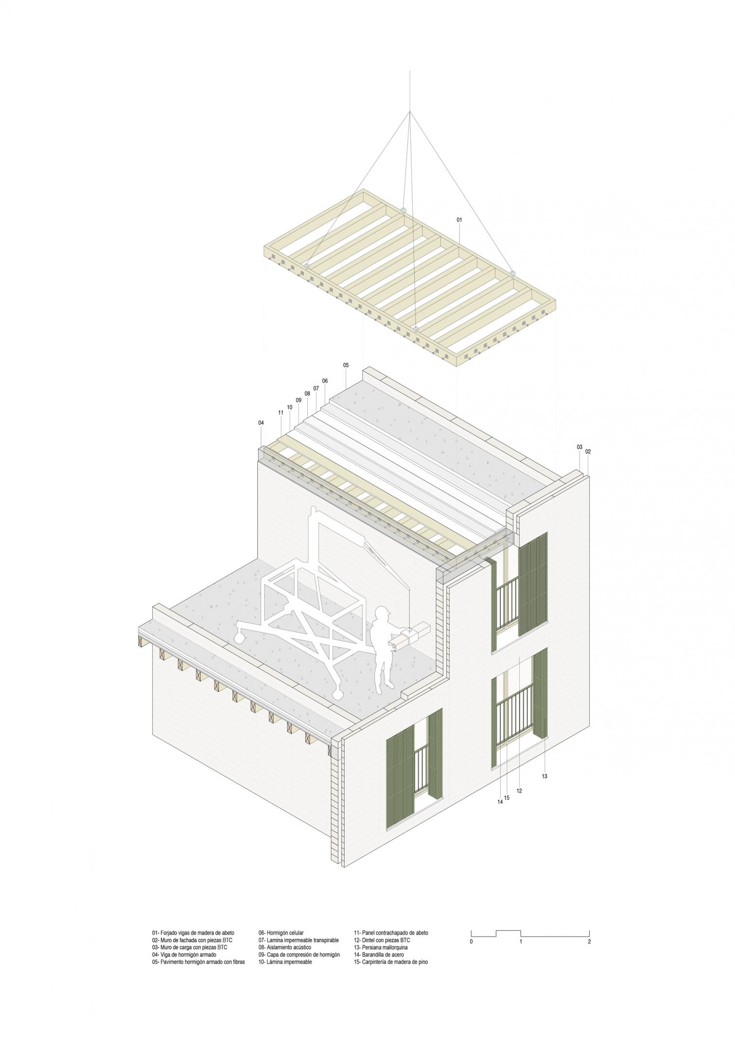 30+8 social housing units on Josep Togores in Palma de Mallorca