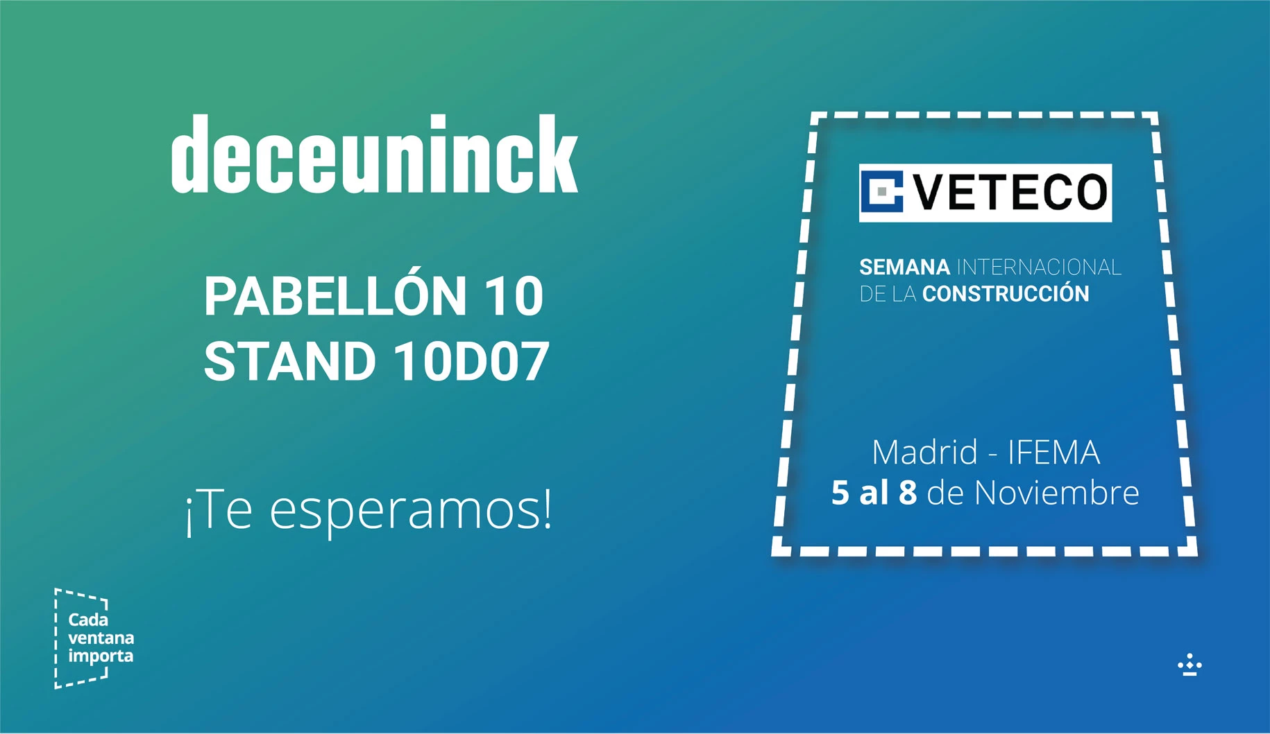 Deceuninck estará presente en VETECO. Imágenes: cortesía Deceuninck