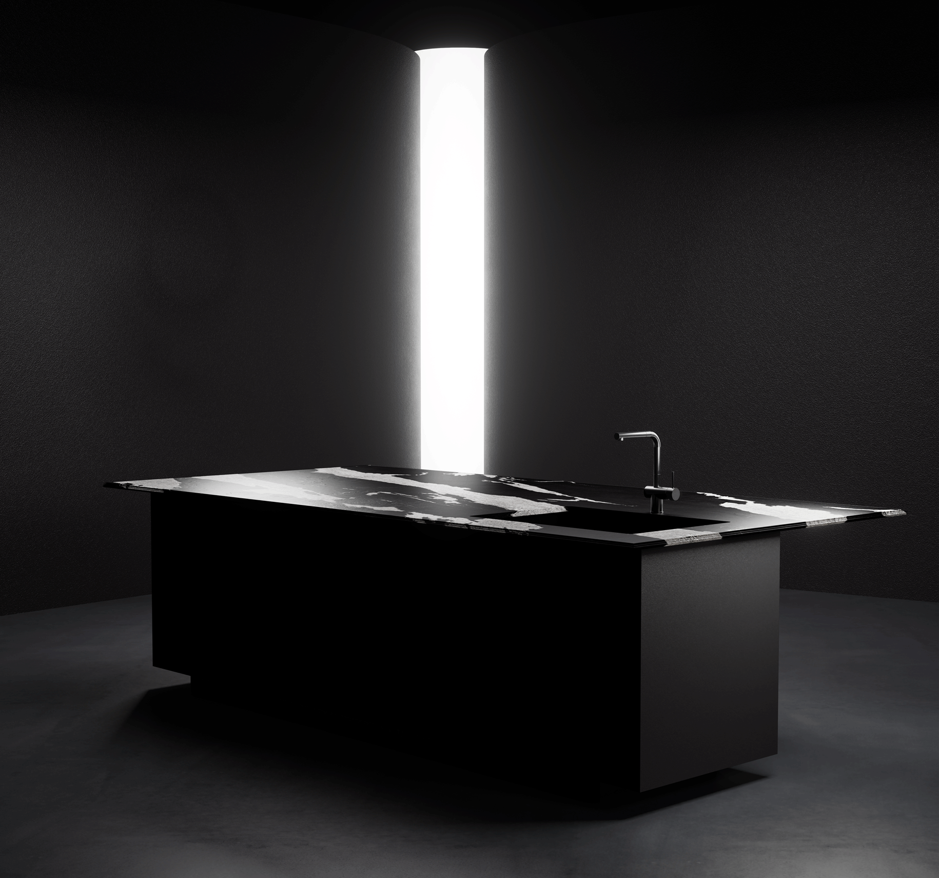 Realismo sin precedentes con la tecnología 3D y diseño de veta pasante de Neolith Iconic Design. Imágenes: Neolith