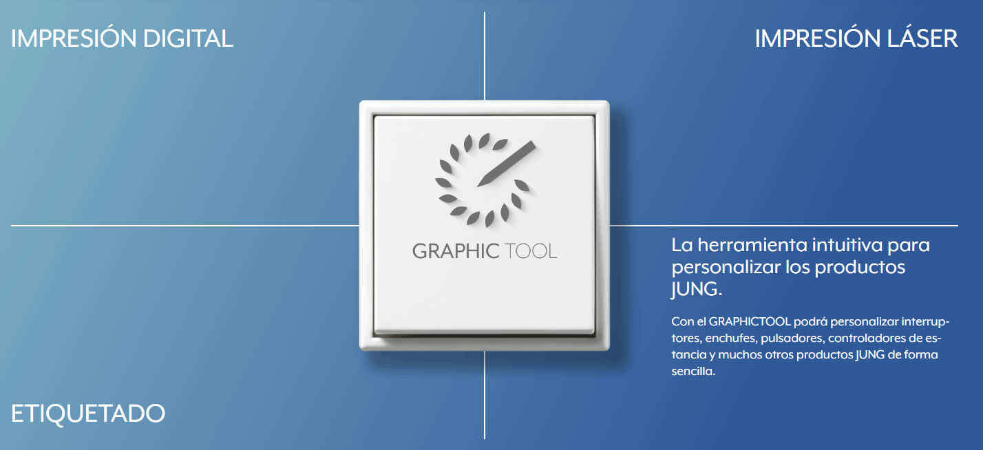 Graphic tool, la herramienta intuitiva para personalizar los productos JUNG. Imágenes: JUNG